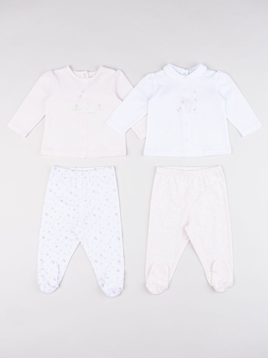 Pack 2 completi neonata – maglia + ghettina