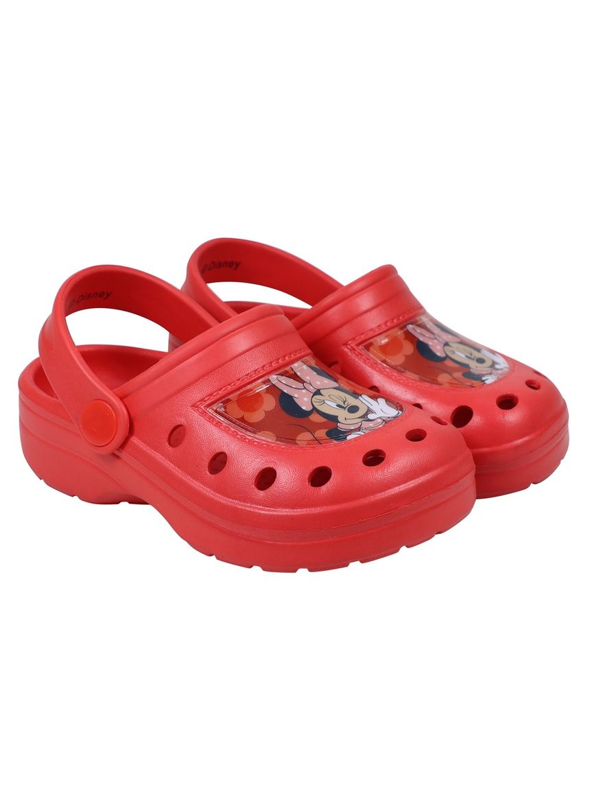 Sabot silver bambina rosso minnie