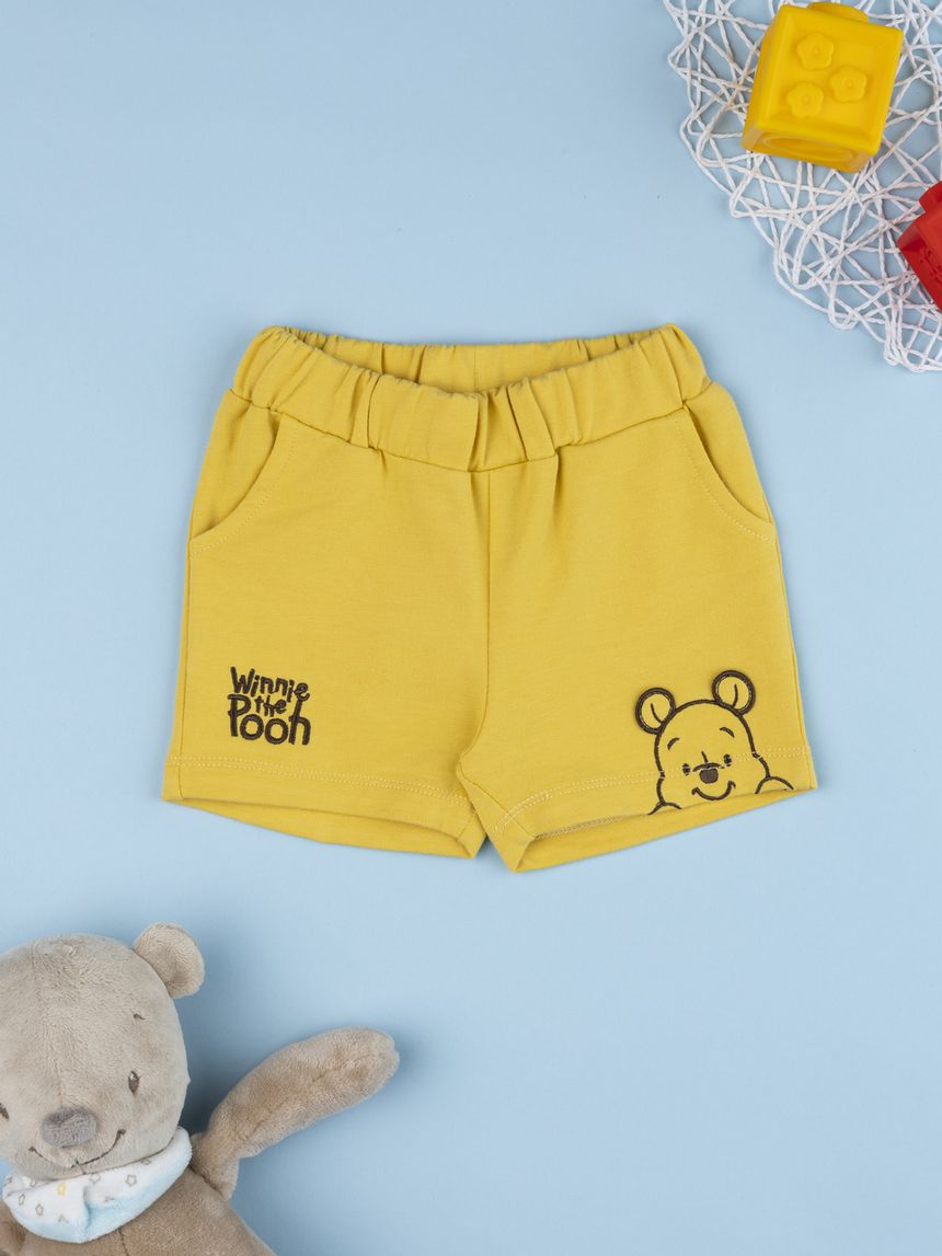 Shorts bimbo gialli winnie the pooh