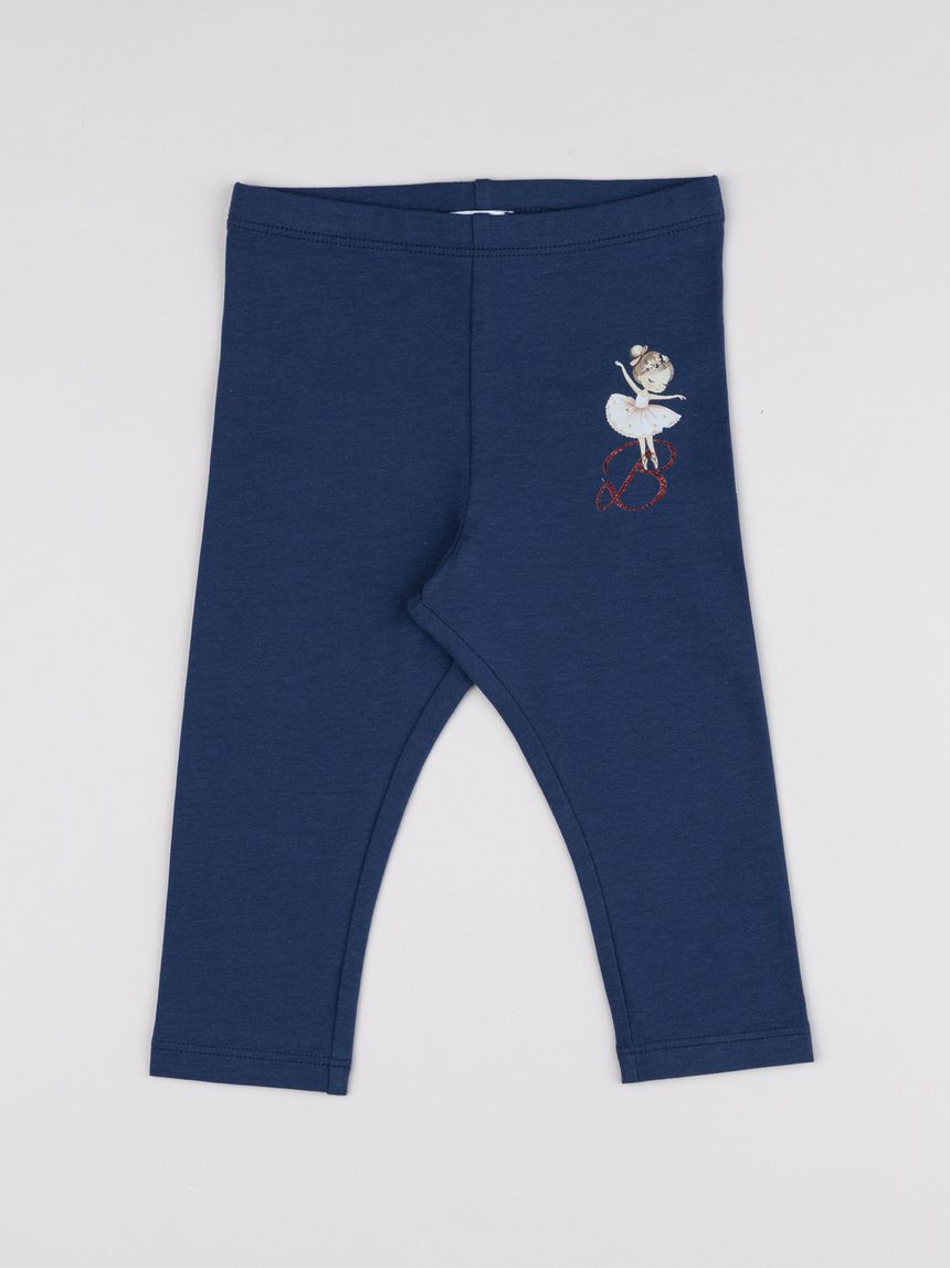 Legging bimba blu ballerina