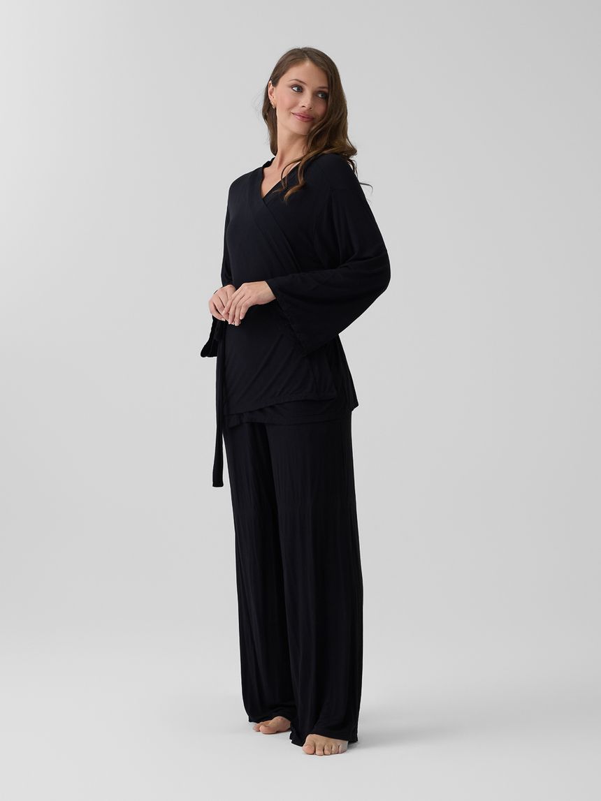 Vestaglia donna kimono corta nera