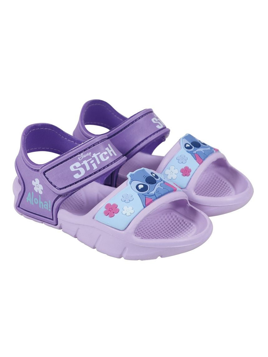 Sandalo bambina lilla stitch