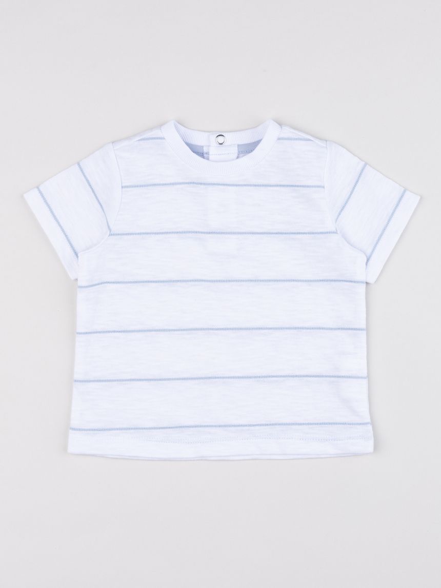 T-shirt basic essenziale bimbo a righe