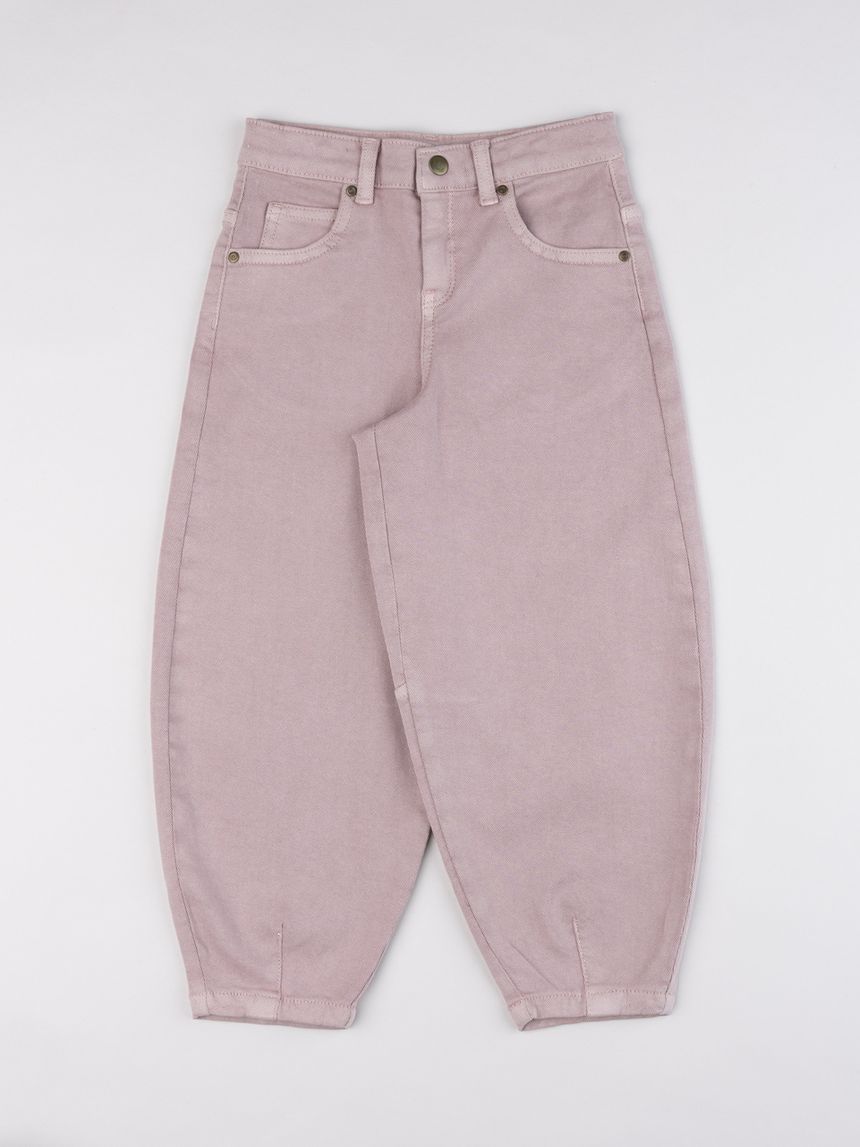 Pantalone bimba denim rosa