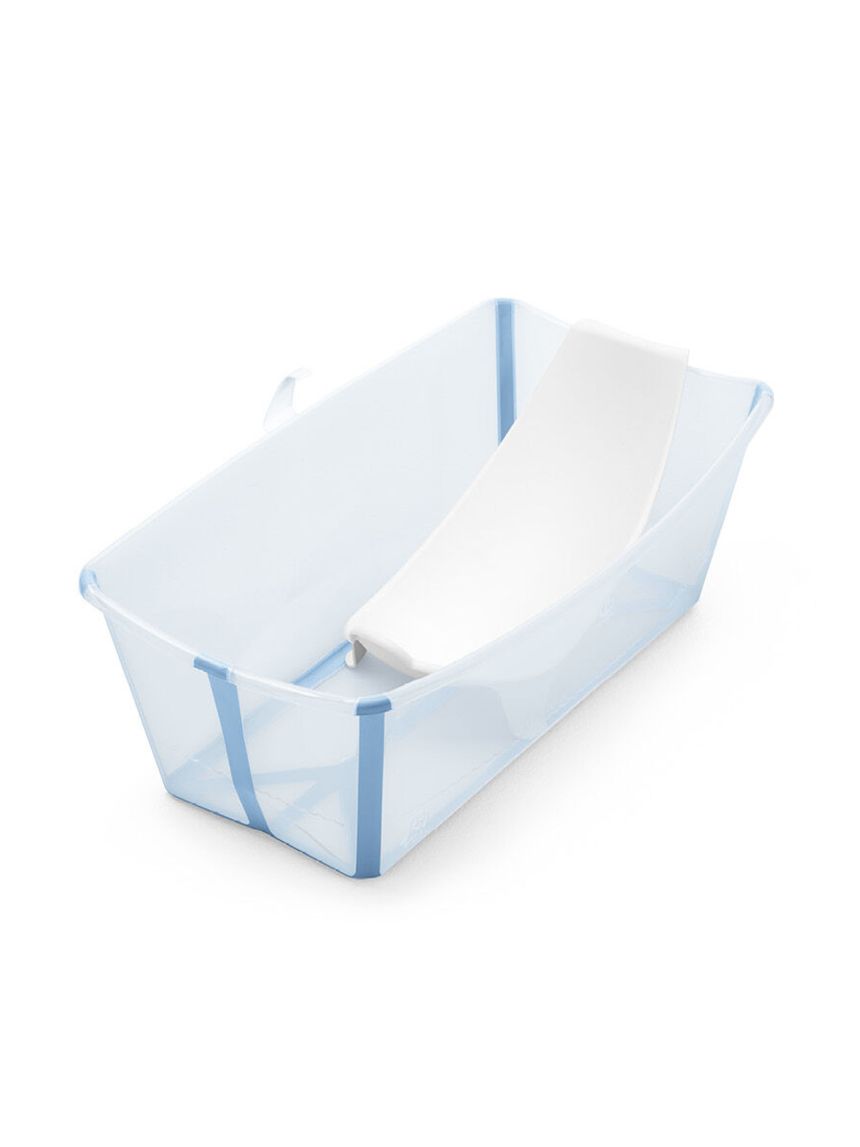 Vaschetta pieghevole flexi bath® con supporto per neonati - ocean blue -  stokke®