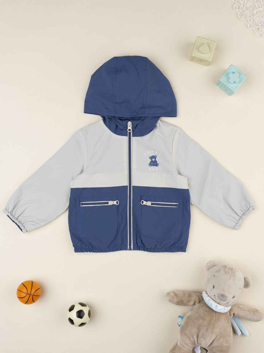 Antivento bimbo blu/beige