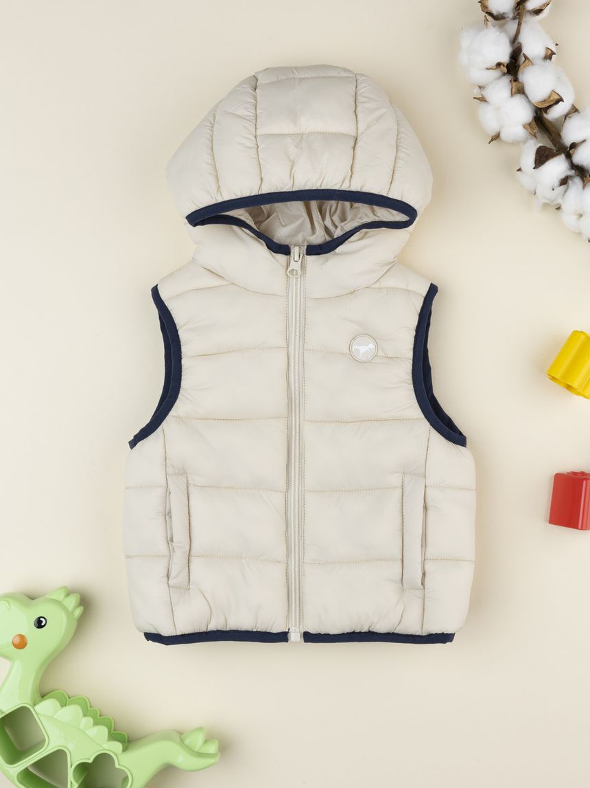 Gilet imbottito bimbo beige