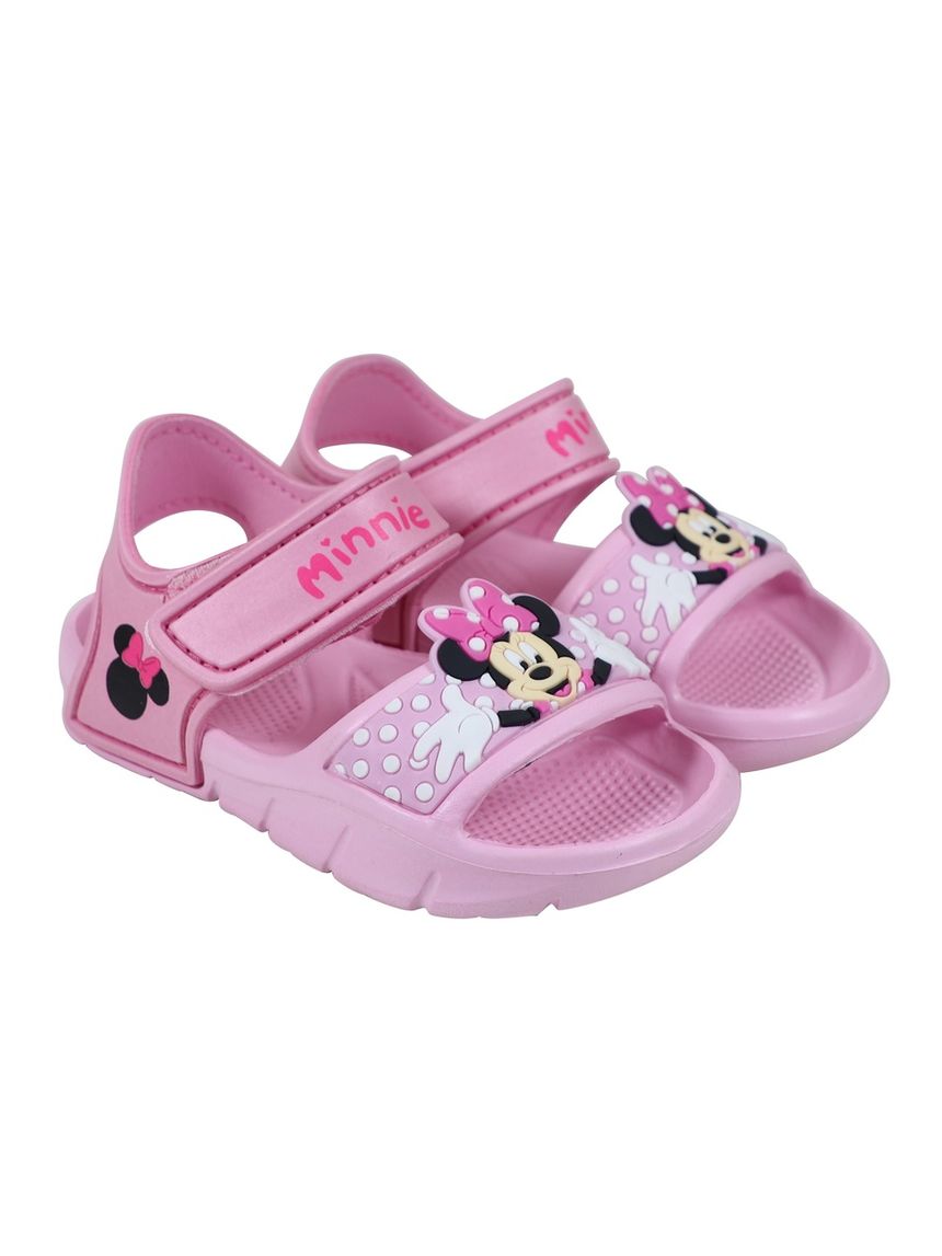 Sandalo silver bambina minnie rosa