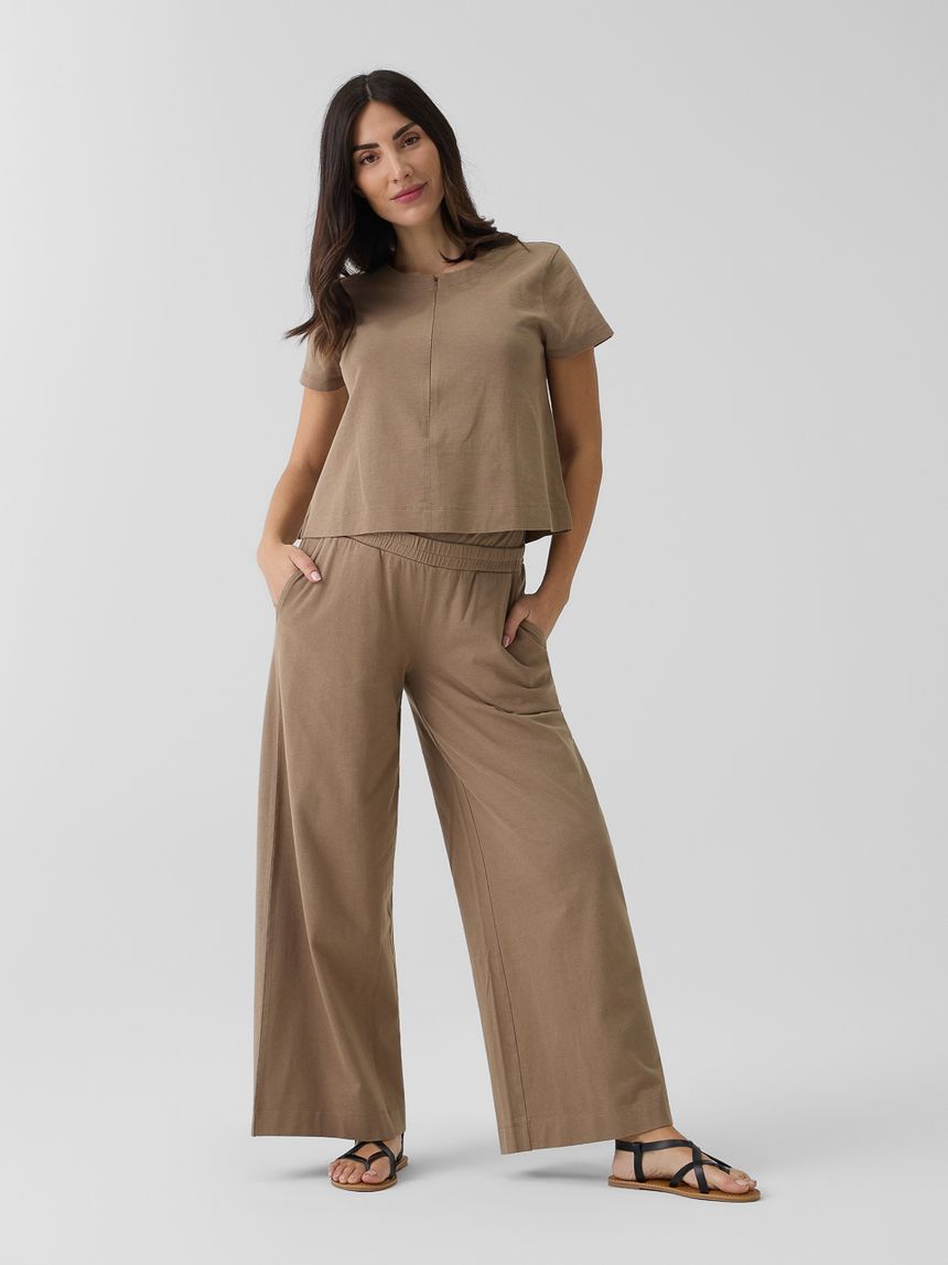 Pantapalazzo premaman jogger beige
