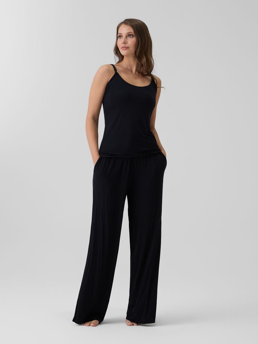 Pigiama allattamento donna nero