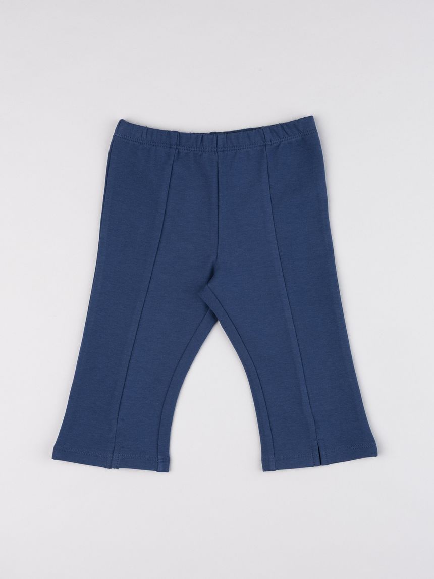 Legging a zampa bimba blu