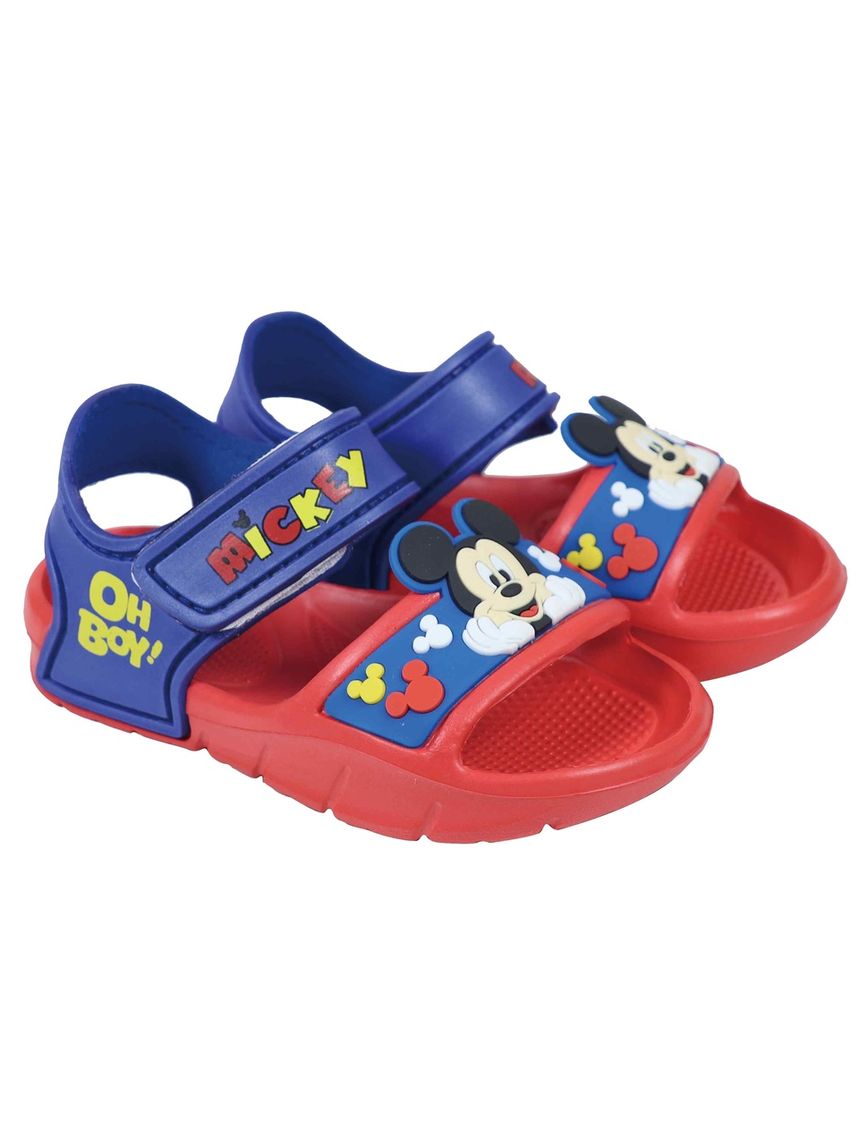 Sandalo bimbo topolino blu/rosso