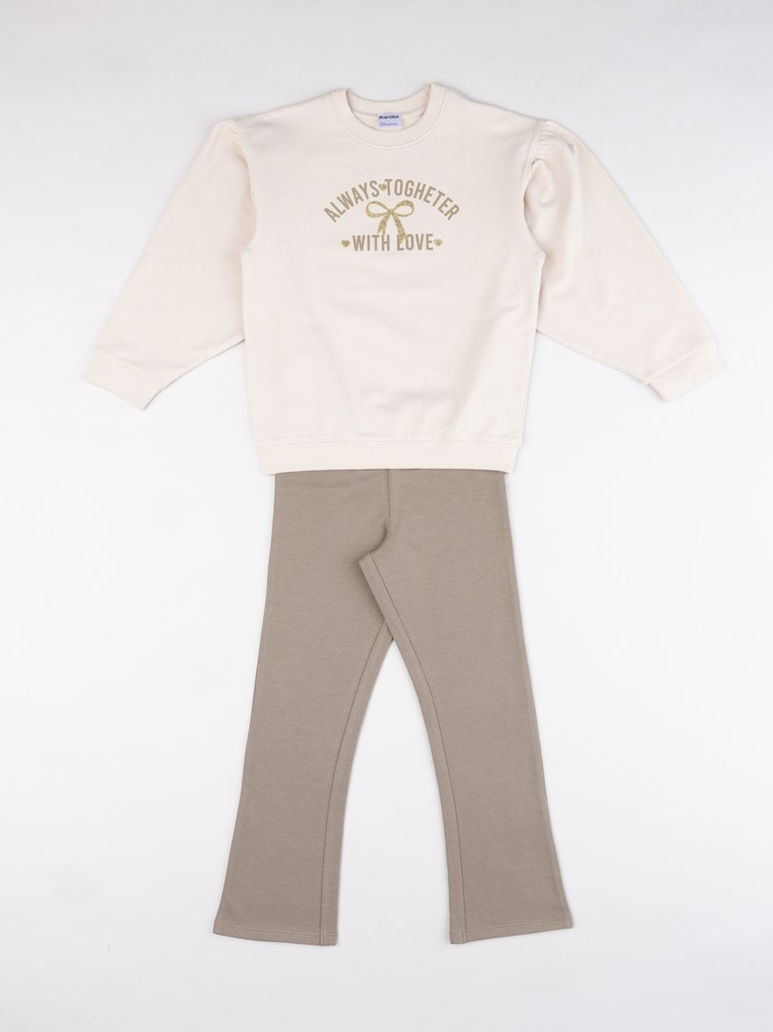 Completo jogging bimba marrone