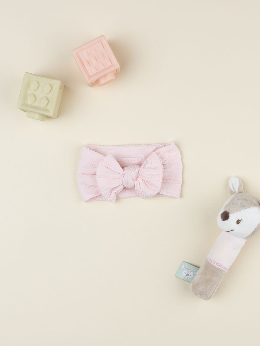 Fascia capelli bimba rosa