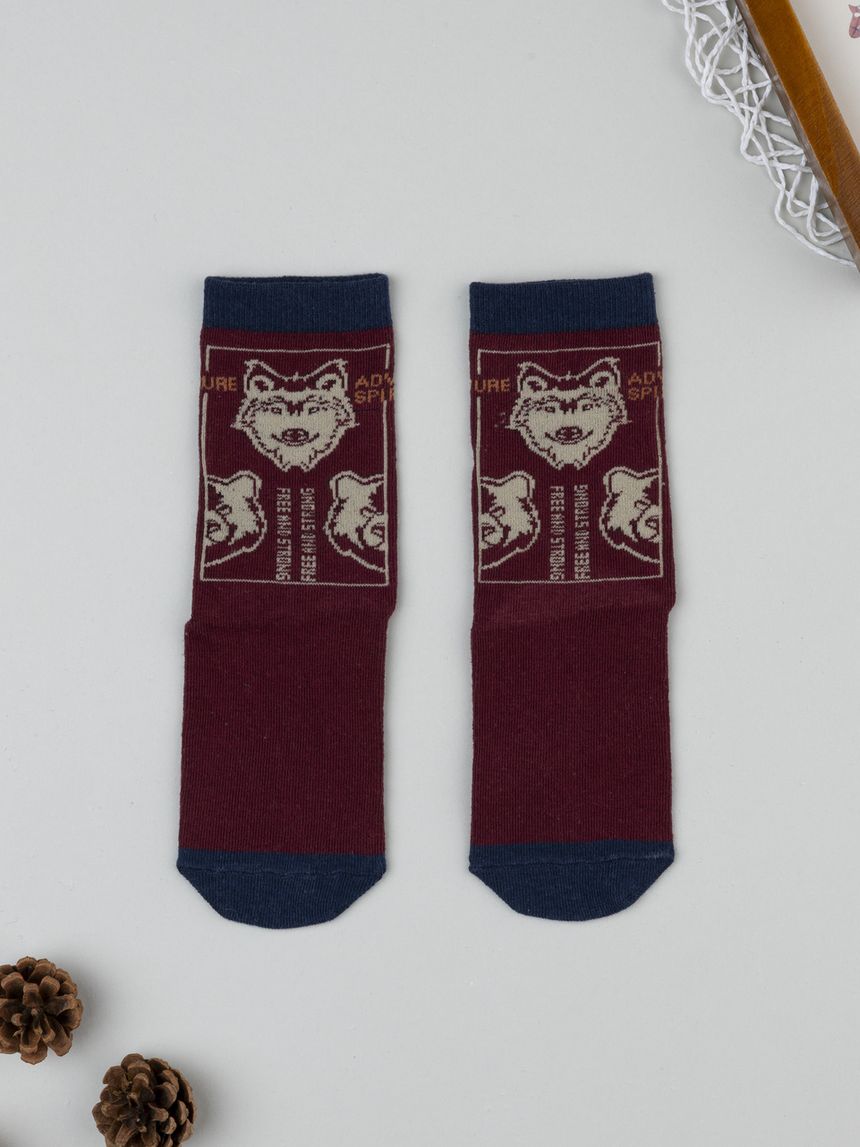 Gambaletto bimbo bordeaux lupo