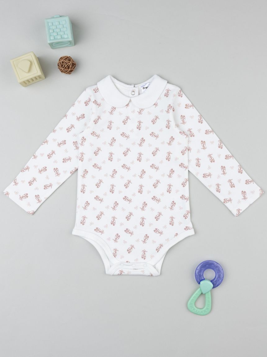 Body bimba bianco stampa danza