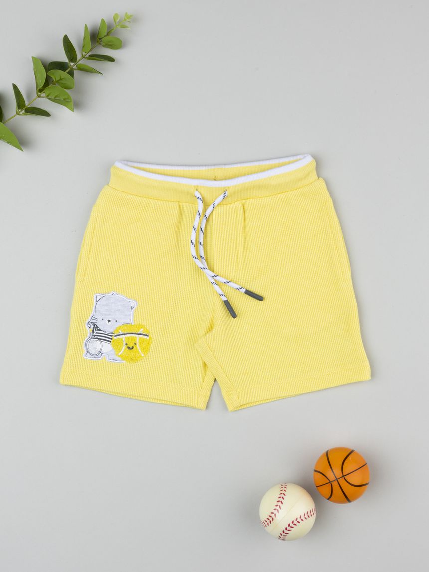 Shorts bimbo gialli