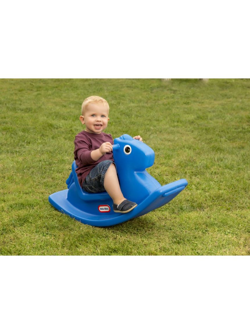 Cavallo a dondolo blu - little tikes