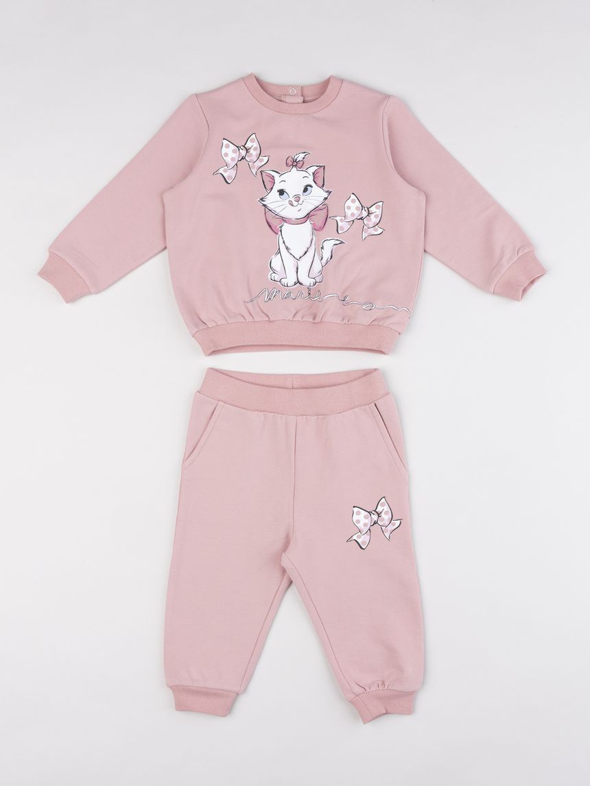 Tuta jogging bimba rosa stampa marie