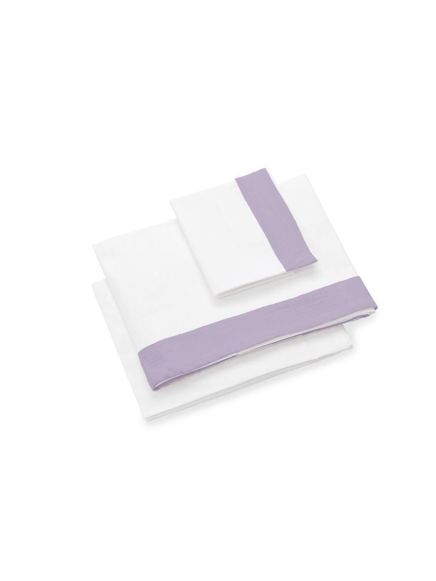 Set lenzuola 2 pz culla infinito muslin lilla - italbaby