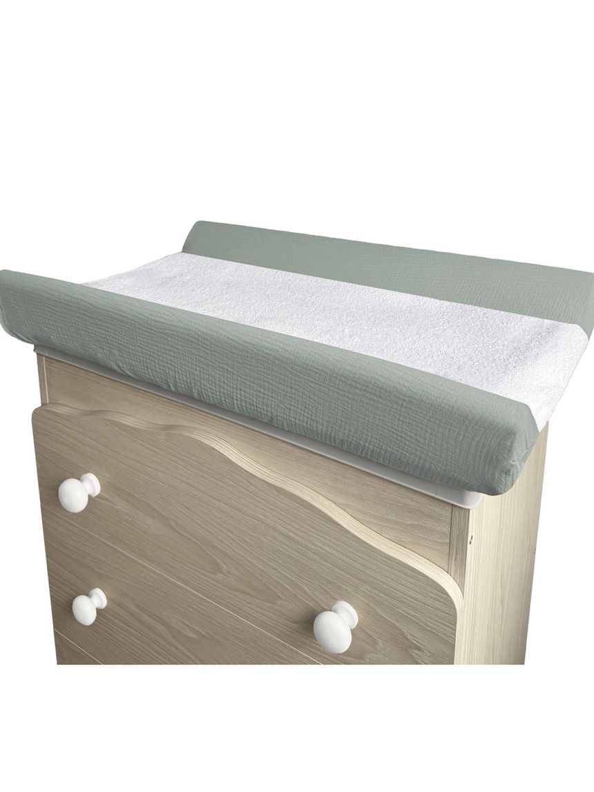 Coprifasciatoio muslin verde - italbaby