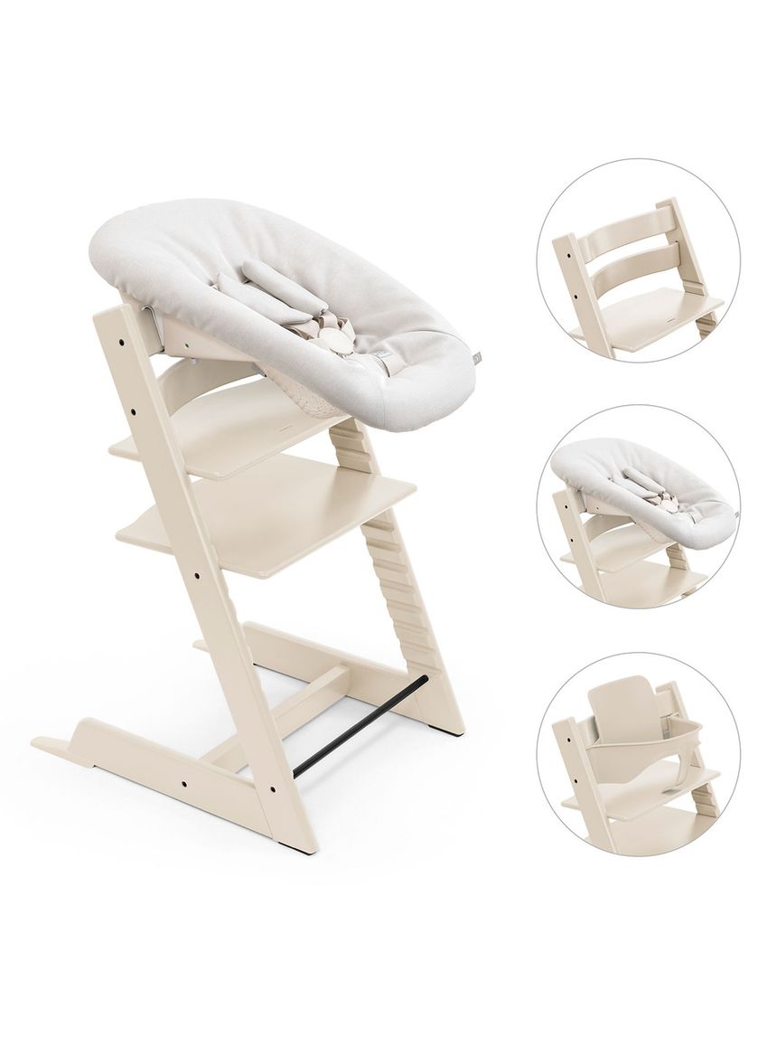 Pack seggiolone tripp trapp® con set per neonato - kit vaniglia - stokke