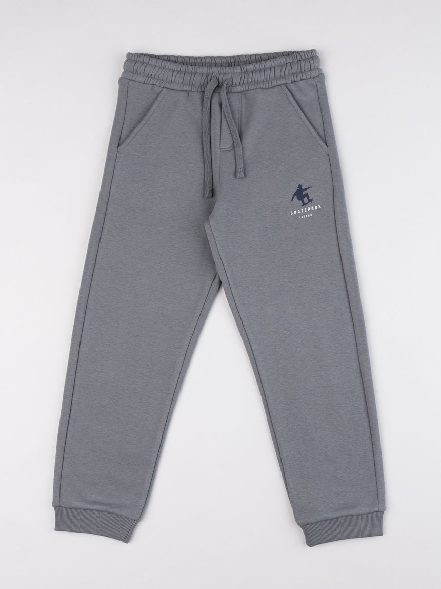 Pantaloni bambino grigio skate