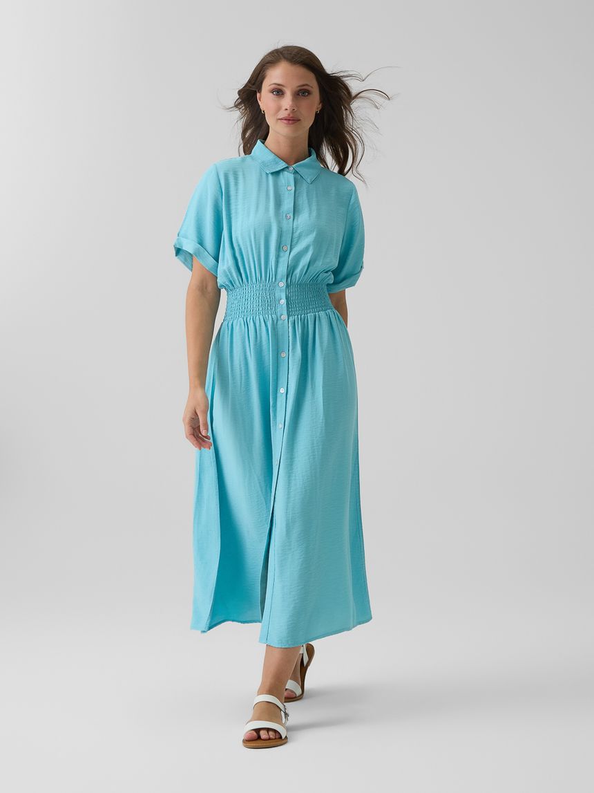 Abito lungo premaman azzurro