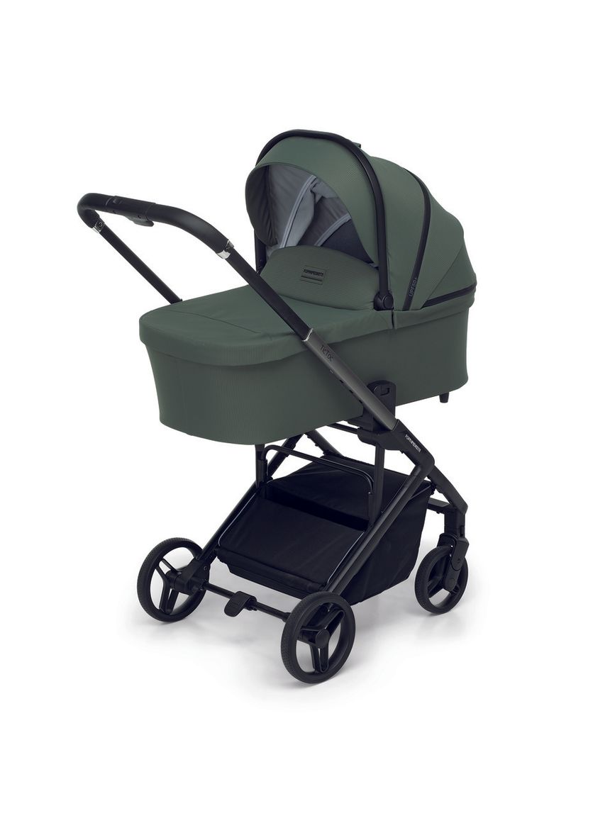 Trio tictoc + seggiolino rek black+ adattatore - olive - foppapedretti