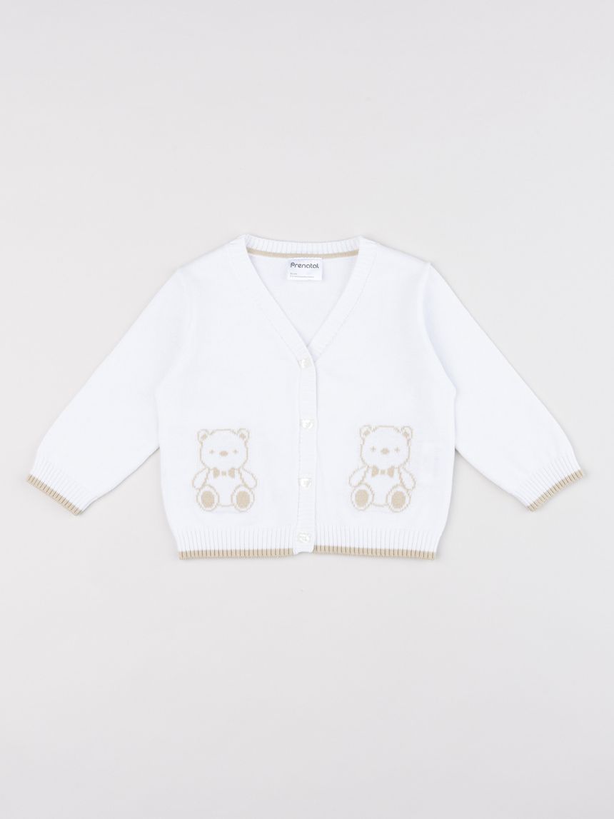 Cardigan elegante bimbo  tricot con orsetti