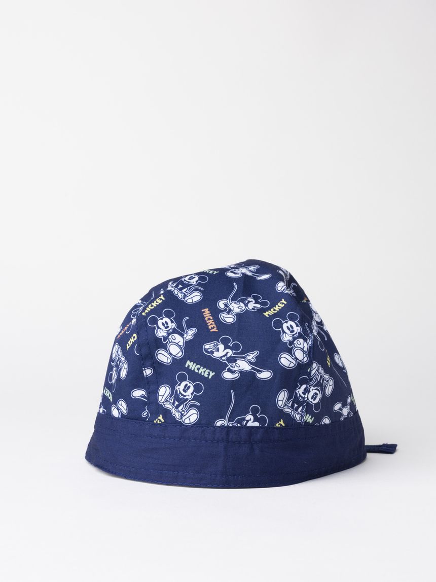 Cappellino neonato mickey mouse blu
