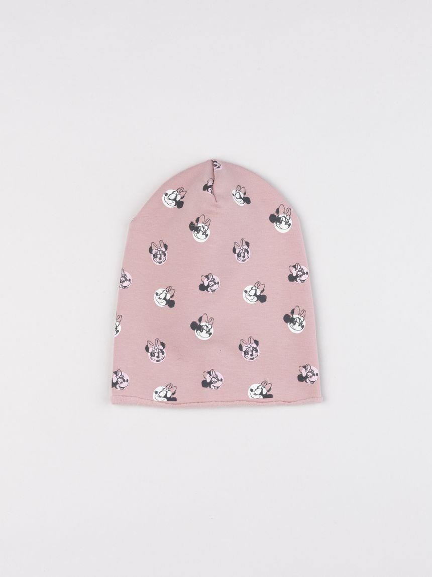 Berretto bambina minnie mouse rosa antico
