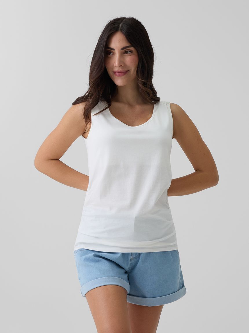 Canotta allattamento bianca