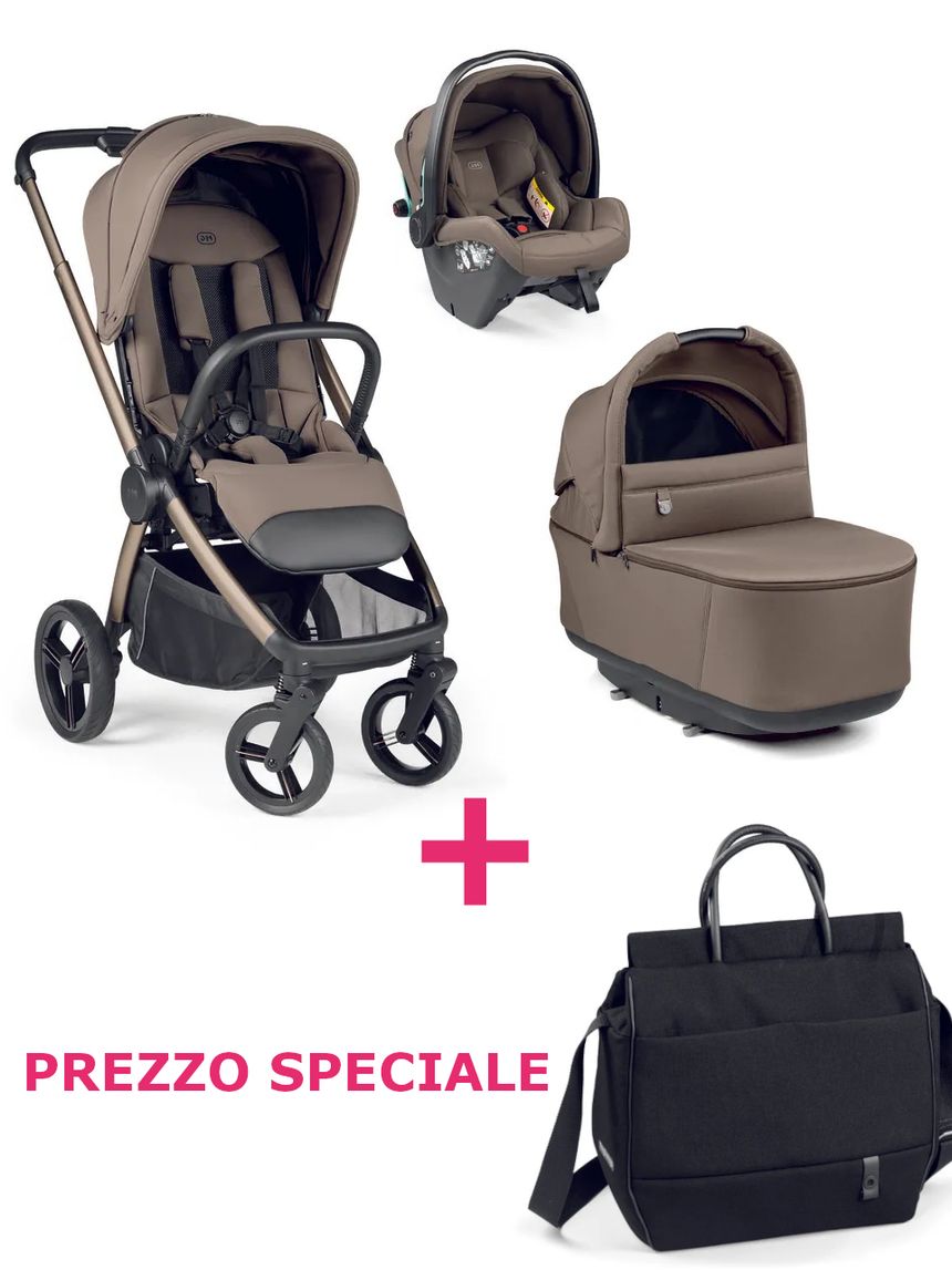Trio city loop pro slk pine bark con borsa true black a un prezzo speciale - peg perego