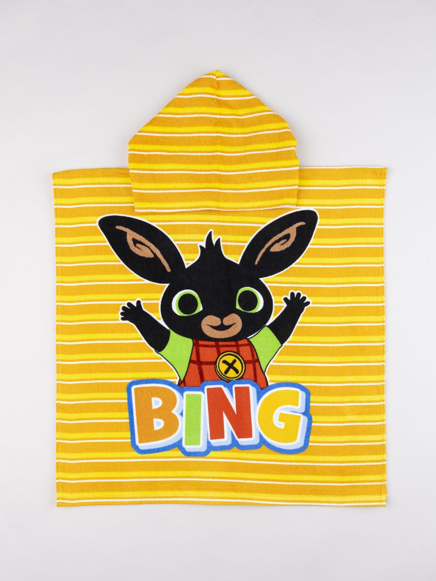 Poncho mare bimbo bing con cappuccio