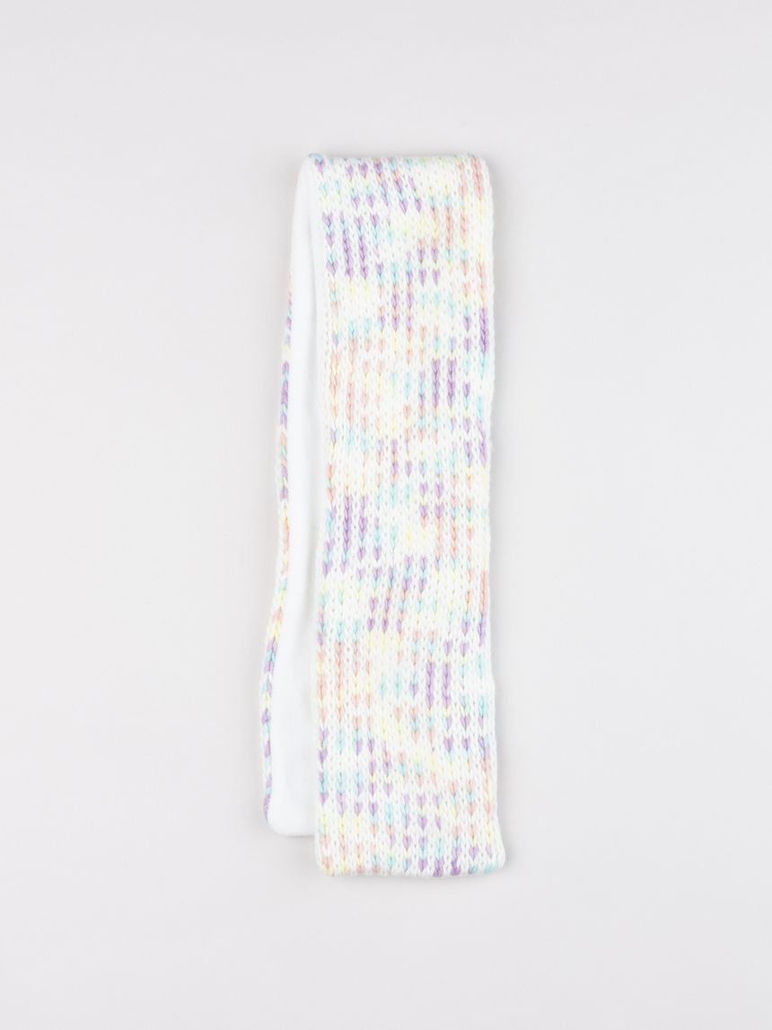 Sciarpa baby bimba bianca/multicolor