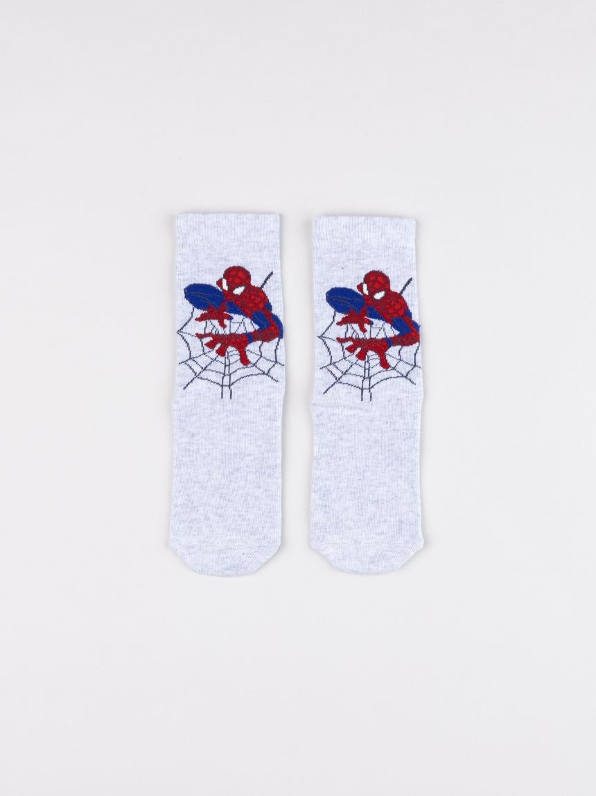 Calze bimbo grigio spiderman