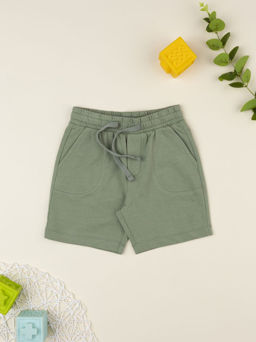 Shorts bimbo verde militare