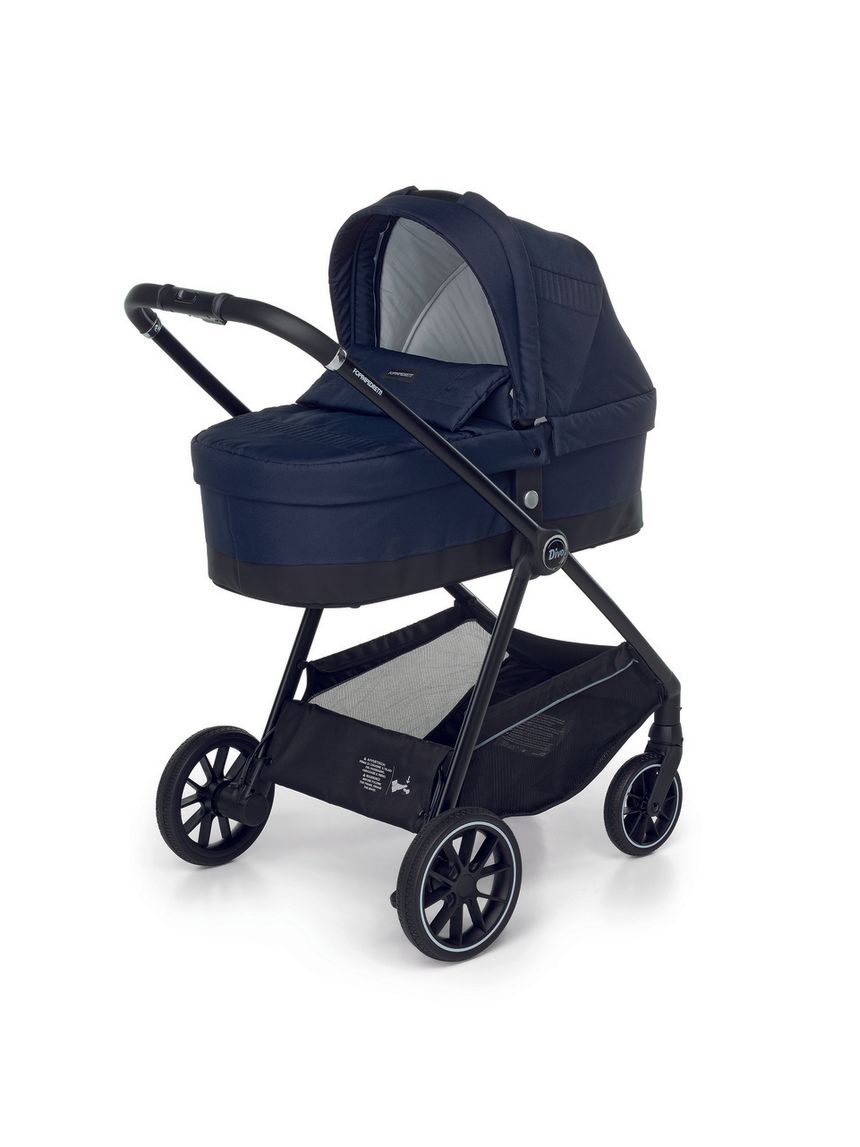 Trio divo + seggiolino rek grey+ adattatore - marine - foppapedretti