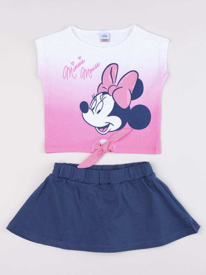 Completo bambina minnie top e gonna