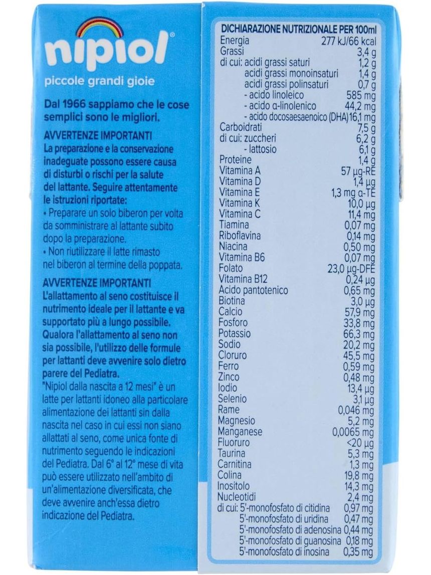 Latti neonati 1 per 0-12 mesi: liquido e in polvere