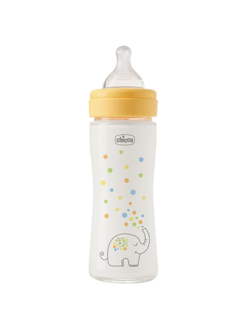 Biberon perfect easy 240ml in vetro arancione - chicco