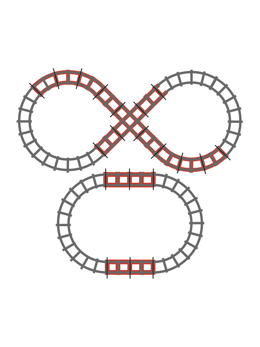 Binari treno a 8 - peg perego - 3+