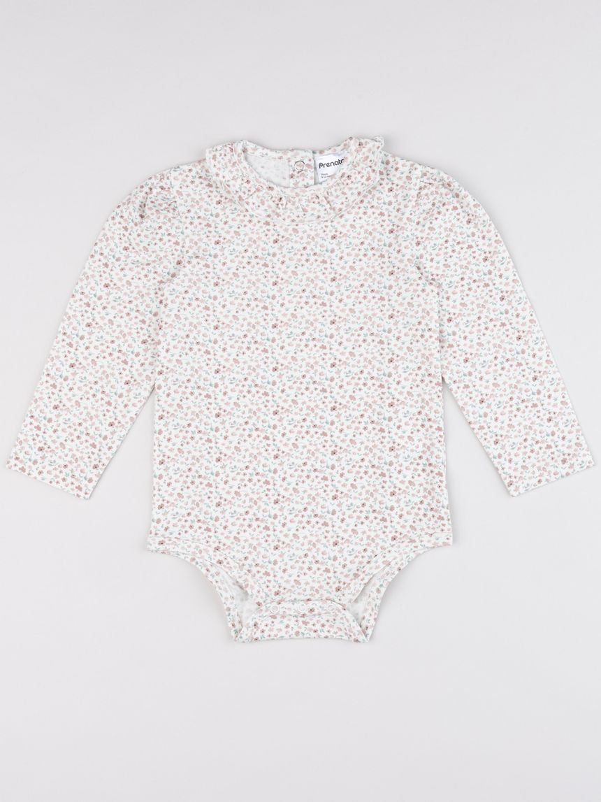 Body bimba beige stampato allover