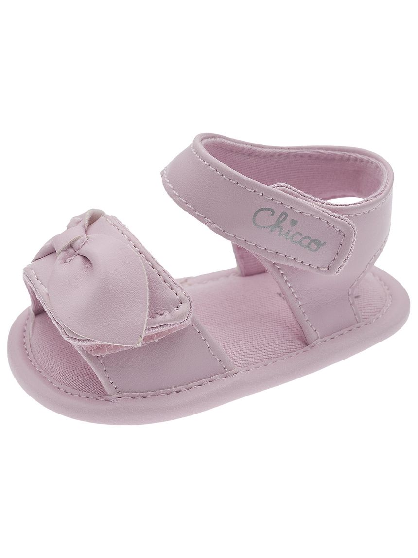 Sandali neonata rosa con fiocco - chicco oviola