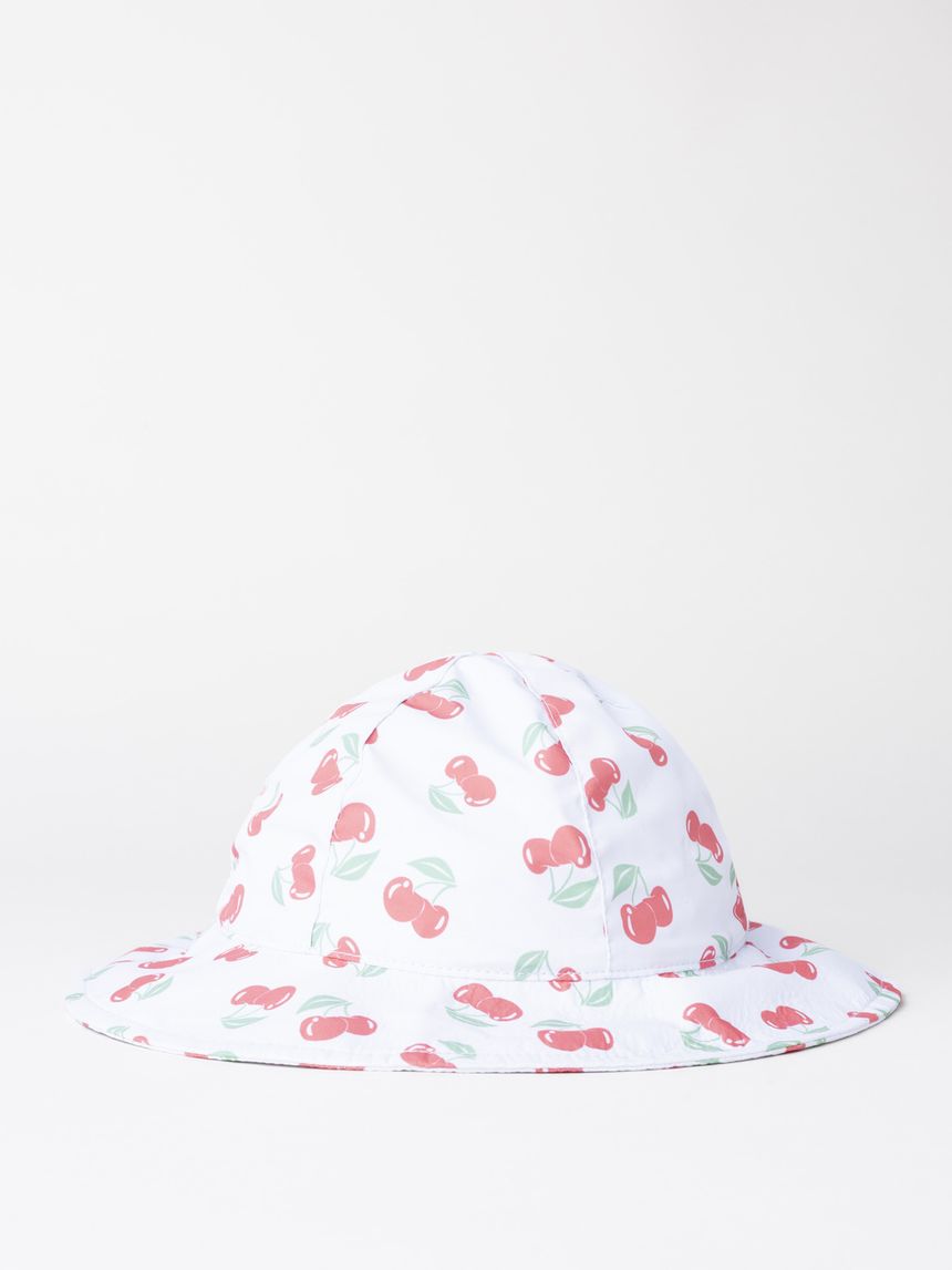 Cappellino neonata con stampa ciliegie