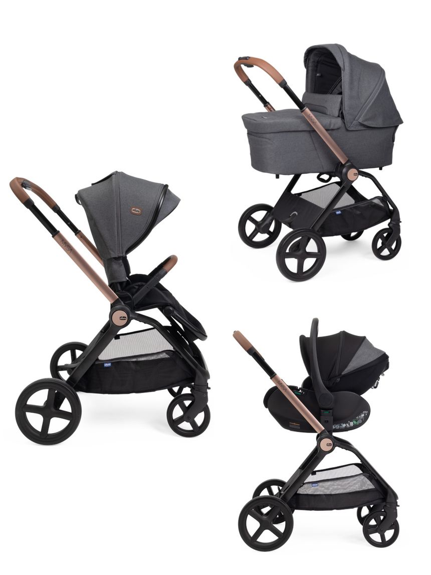 Trio mysa flexi first seat - black satin - chicco