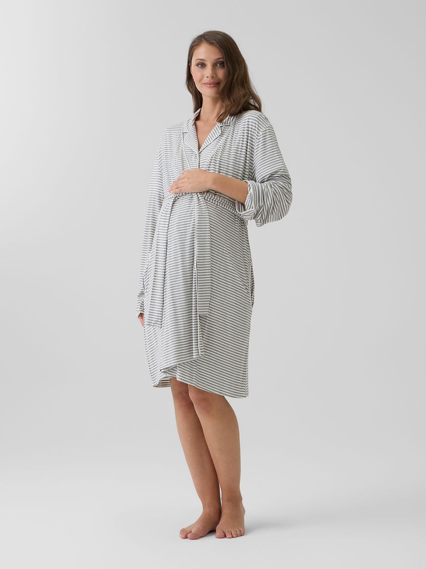 Vestaglia leggera premaman rigata