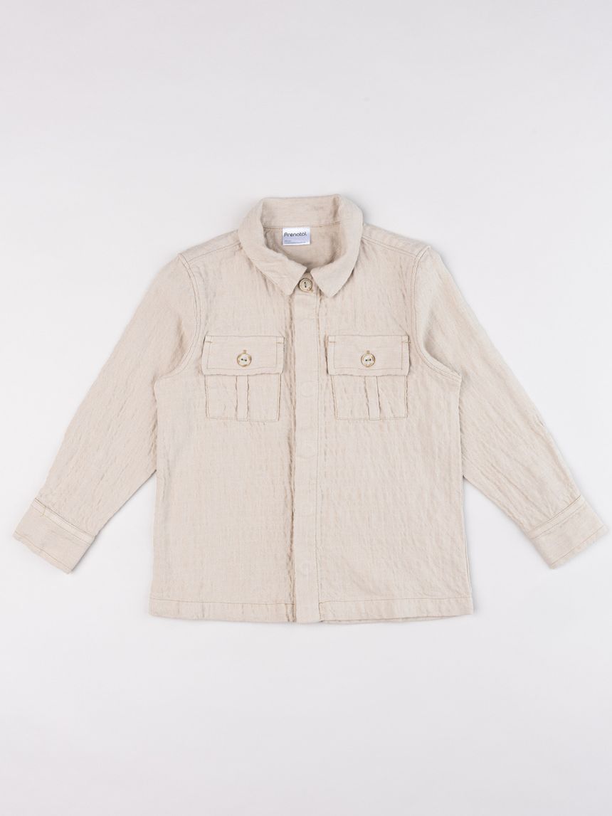 Camicia elegante bambino beige