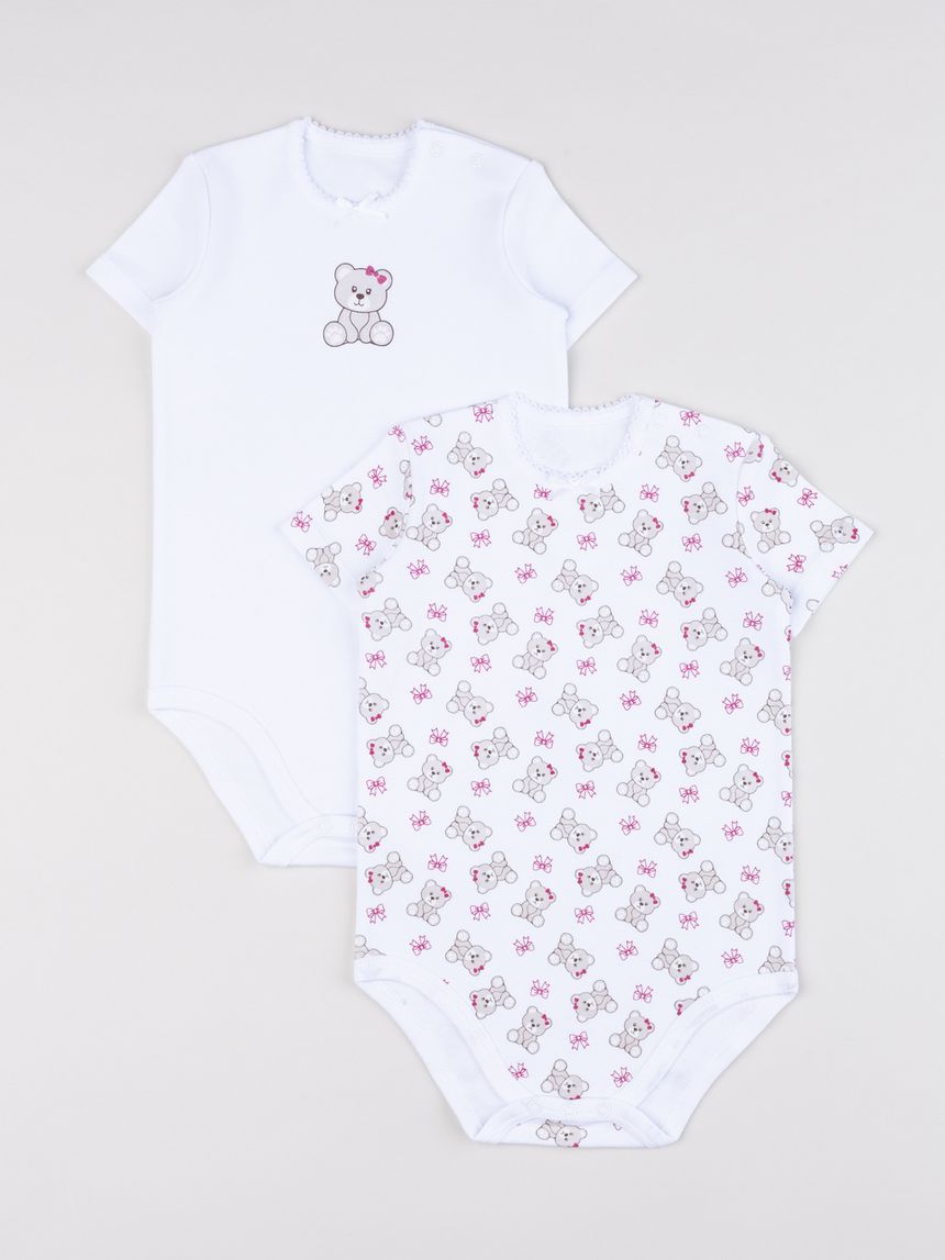 Pack 2 body bimba teddy manica corta